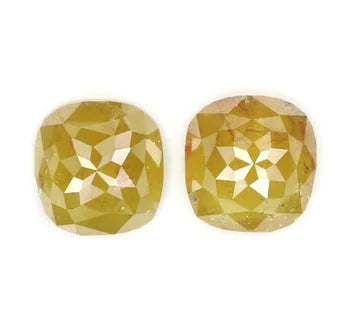 Cushion Shape Salt & Pepper Diamond Pair