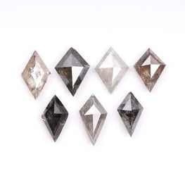 Salt & Pepper Natural Kite Shape Diamond