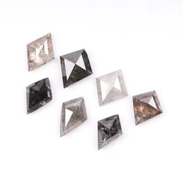 Salt & Pepper Natural Kite Shape Diamond