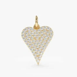 Heart Shape Pave Classic Pendant