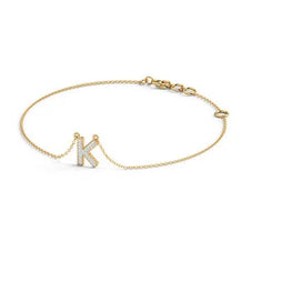 Initial Letter "K" Classic Bracelet