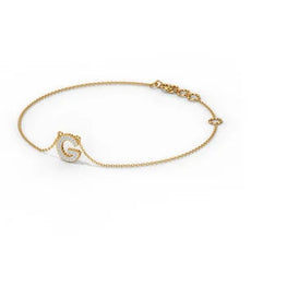 Dainty Initial Letter "G" Bracelet