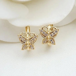 Delicate Butterfly Huggie Earrings