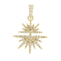 Sunburst Pave Dainty Pendant