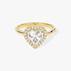 Heart Cut Halo Style Engagement Ring