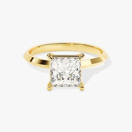 Princess Cut Moissanite Simple Ring