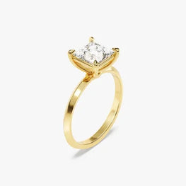 Princess Cut Moissanite Simple Ring