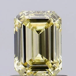 Light Yellow Emerald Cut Lab Grown Diamond