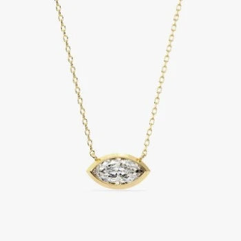 Marquise Cut Solitaire Necklace