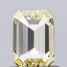 Light Yellow Emerald Cut Lab Grown Diamond