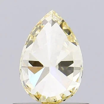 Pear Shape Lab Created Fancy Yellow Diamond