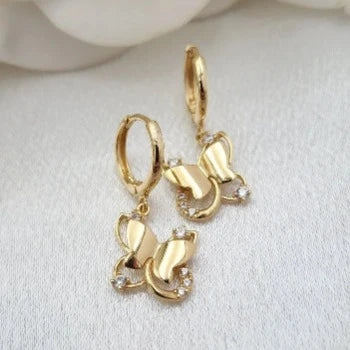 Dainty Butterfly Huggie Earrings