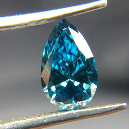 0.78Ct Pear Cut Blue Lab Grown Diamond