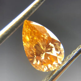 0.48Ct Pear Cut Yellow Lab Grown Diamond