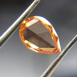 0.44Ct Pear Cut Orange Lab Created Diamond