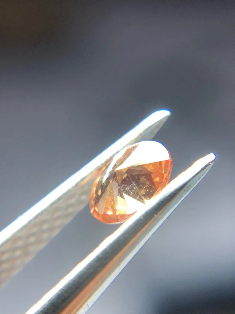 0.17Ct Oval Cut Orange Lab Created Diamond