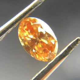 0.17Ct Oval Cut Orange Lab Created Diamond