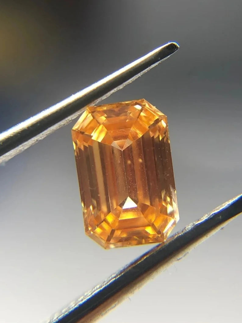 0.61Ct Orange Color Emerald Lab Grown Diamond