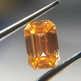 0.61Ct Orange Color Emerald Lab Grown Diamond