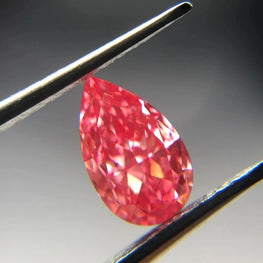 0.61Ct Pear Cut Lab Grown Pink Diamond