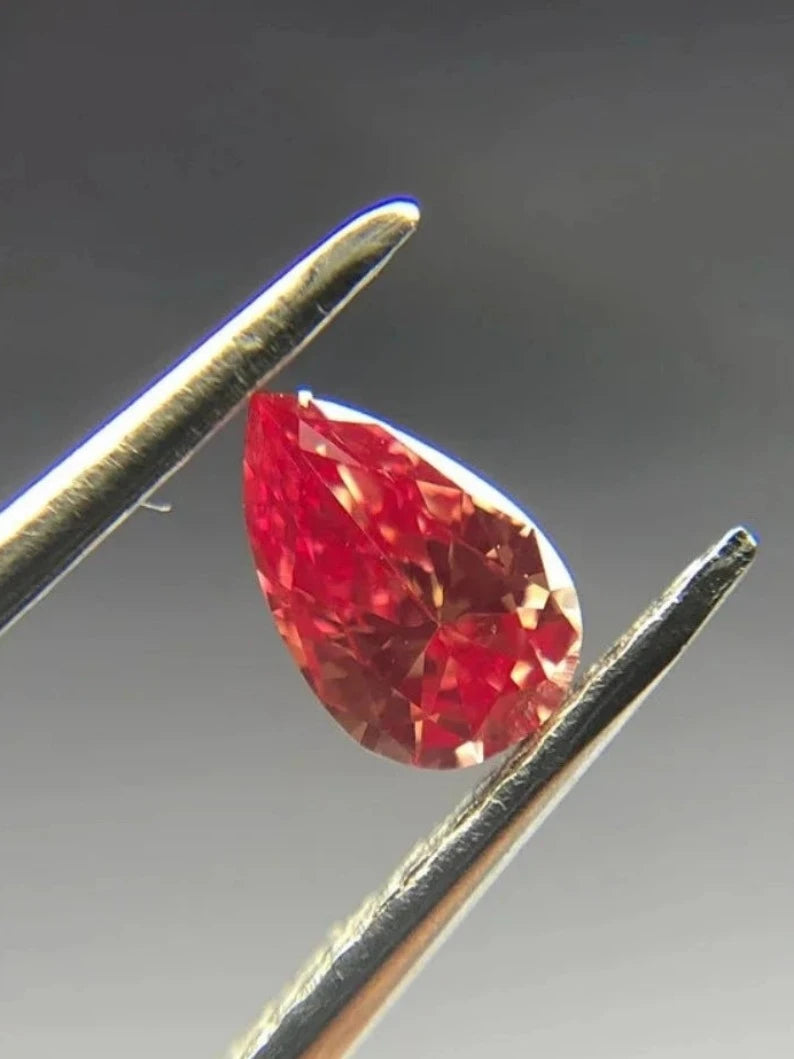 0.09Ct Pear Lab Grown Pink Diamond