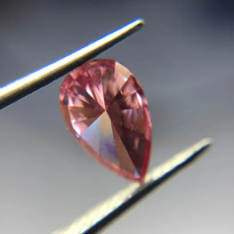 0.68Ct Pear Cut Vivid Pink Lab Grown Diamond