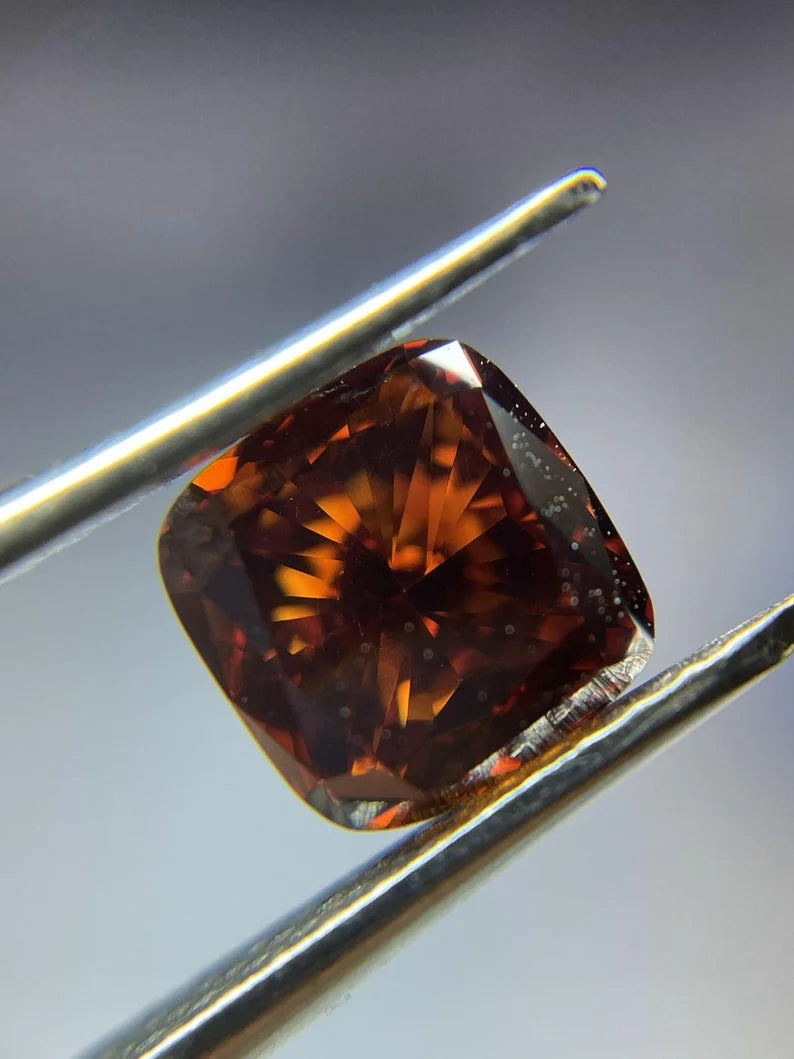 1.07Ct Red Cushion Cut Lab Created Diamond