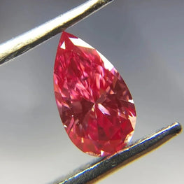 0.44Ct Pink Lab Created Pear Diamond