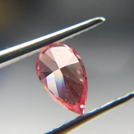 0.61Ct Pear Cut Lab Grown Pink Diamond