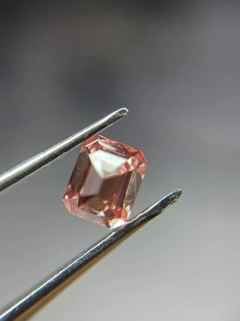 0.45Ct Radiant Cut Fancy Lab Created Diamond