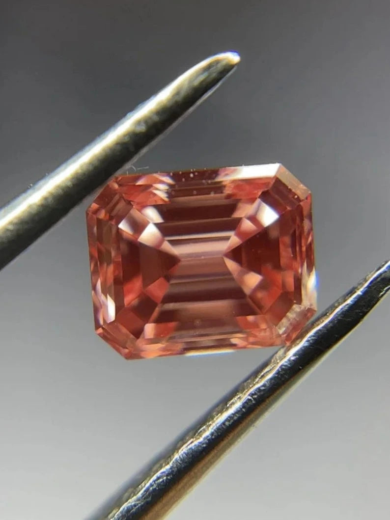 0.45Ct Radiant Cut Fancy Lab Created Diamond