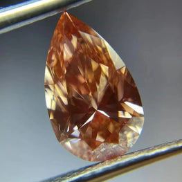 1.19Ct Pear Champagne Color Lab Grown Diamond