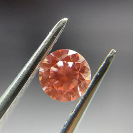 0.25Ct Round Fancy Pink Lab Created Diamond