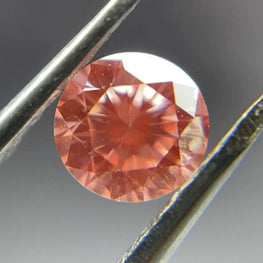 0.25Ct Round Fancy Pink Lab Created Diamond