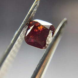 0.25Ct Cushion Cut Lab Grown Red Diamond