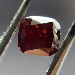 0.25Ct Cushion Cut Lab Grown Red Diamond