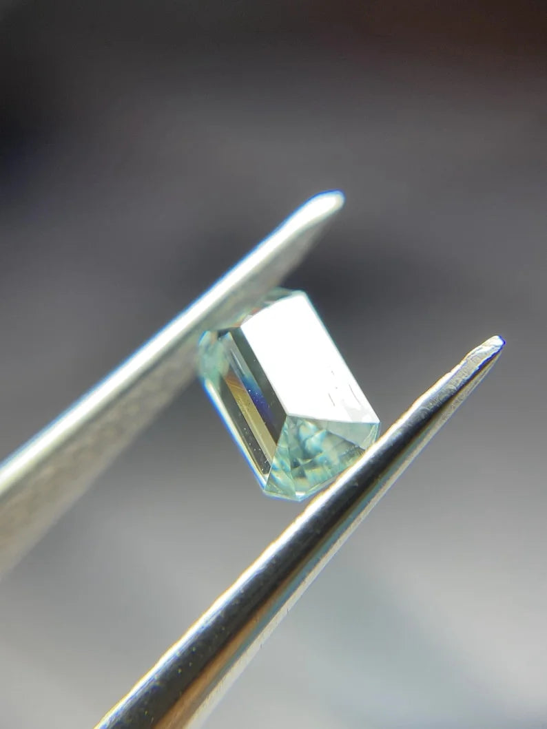 0.38Ct Radiant Light Blue Lab Grown Diamond