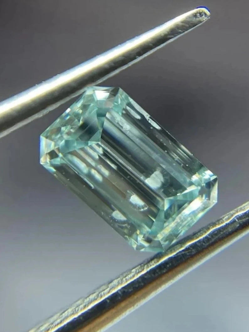 0.38Ct Radiant Light Blue Lab Grown Diamond