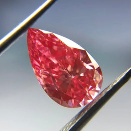 0.67Ct Pink Pear Cut Lab Grown Diamond