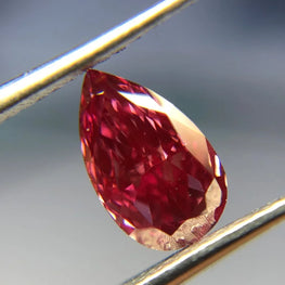 0.79Ct Pear Cut Pink Lab Grown Diamond