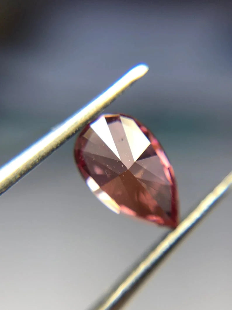 0.79Ct Pear Cut Pink Lab Grown Diamond