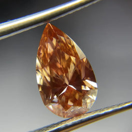 1.19Ct Pear Champagne Color Lab Grown Diamond