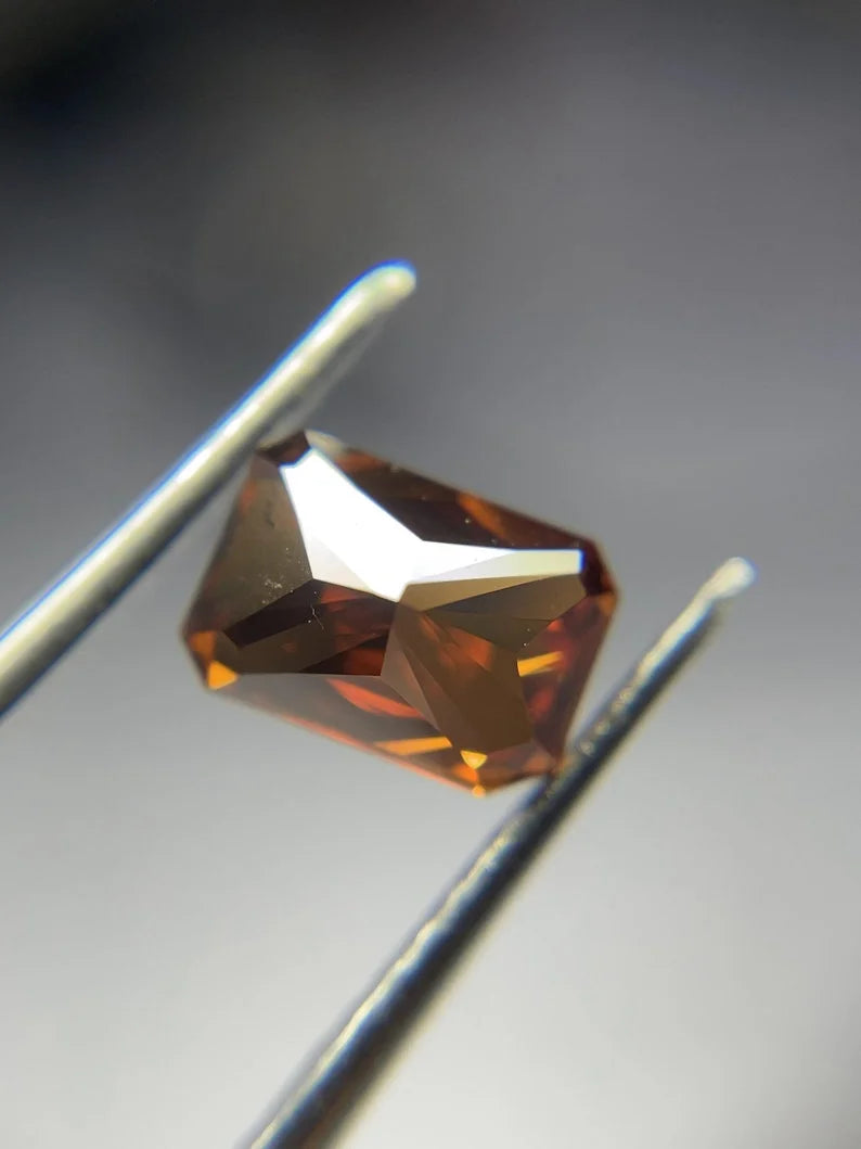 1Ct Radiant Cut Lab Grown Fancy Red Diamond