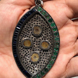 Art Deco Unique Silver Pendant