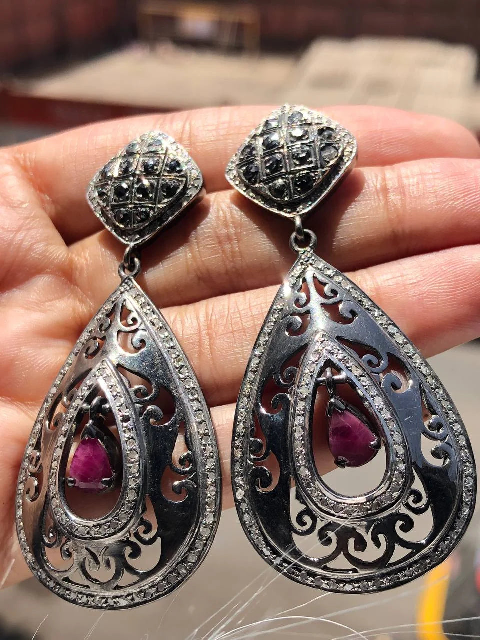 Vintage Style Setrling Silver Earring