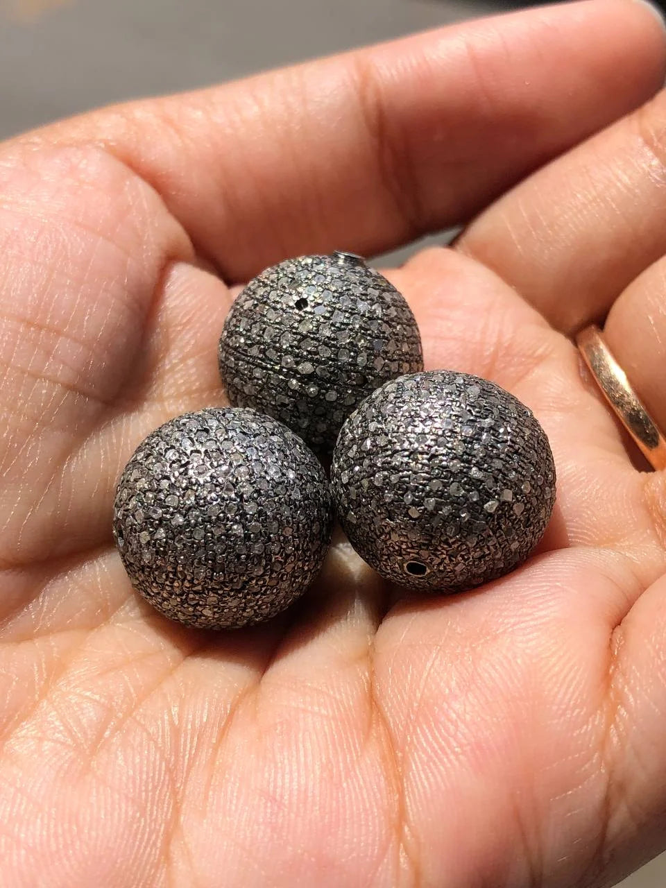 Vintage Pave Natural Diamond Balls