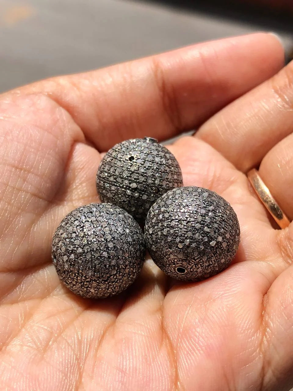 Vintage Pave Natural Diamond Balls